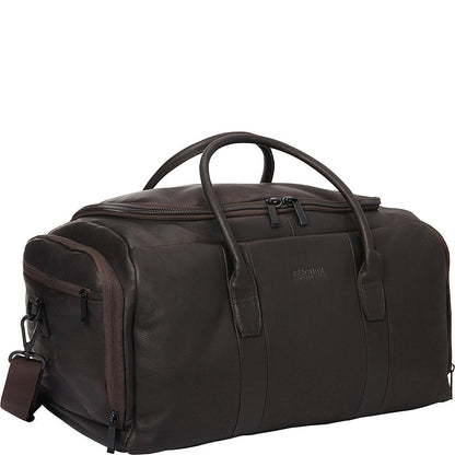 Kenneth Cole REACTION Duff Guy Colombian Leather 20" Single Compartment Top Load Travel Duffel Bag, Brown