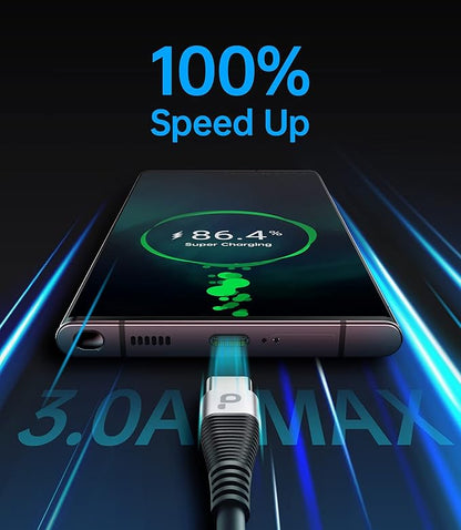 USB C to C Charger Cable [2-Pack 3FT], Coiled USB-C Cable for Car, Type C Fast Charging USBC to USBC Cable for iPhone 17/16/15/15 Pro/15 Plus/15 Pro Max/Samsung Galaxy S23 More USB C Devices