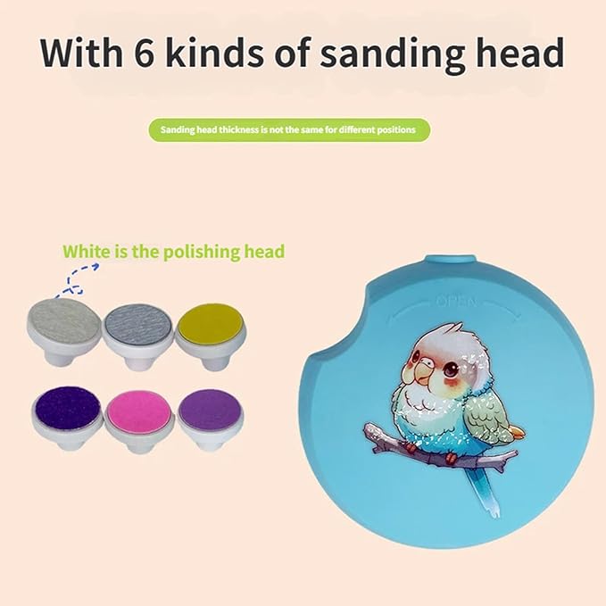 Multifunctional Electric Parrots Beak Trimmer Suitable for Parrots Finches Small Birds Efficient Electric Grinding Tool Beak Sharpener