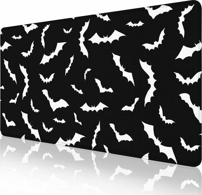 Gaming Mouse Pad, Large Swarm of Bats Mouse Pads for Desk, Non-Slip Rubber Base Mousepad, Keyboard Mouse Mat Desk Pad with Stitched Edges, 35.4x15.7 inch