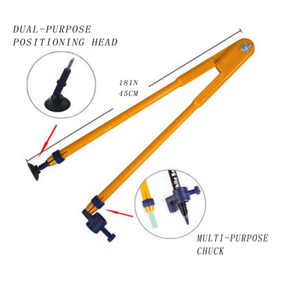 Magnetic Geometry Set on Whiteboard Math Classroom Large Protractor Triangle Ruler Plate Set Compass Drawing Tools for Teacher (4 Pieces)