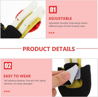 POPETPOP Flying Bird Diapers - Rubber Chew Stick & Cotton Suit for Cockatoo, Parrot & Other Flight Birds