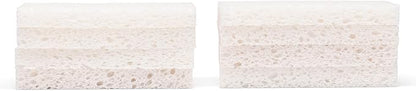 Full Circle Plain Jane, 100% Plant-Based Cellulose Sponges – Pack of 8 – Plastic-Free, Natural Sponge, No Microplastics, Safe for Nonstick Cookware