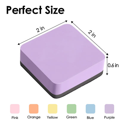 MaxGear Whiteboard Erasers Magnetic, 36 Pack Mini Dry Erase Erasers for Chalkboard, Strong Cleaning White Board Erasers Bulk for Office Classroom, Magnetic Backing, 6 Macaron Color, 2 x 2 x 0.6 Inch