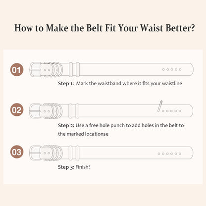 AWAYTR Women Leather Punk Waist Belt - Black PU Leather Adjustable Ladies Belts with Gold and Silver Buckle (Silver Buckle)