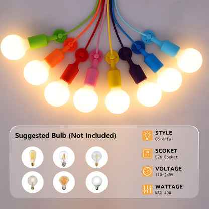 Ymlii Colorful Spider Chandelier, E26 Kids Ceiling Light for Bedroom Playroom
