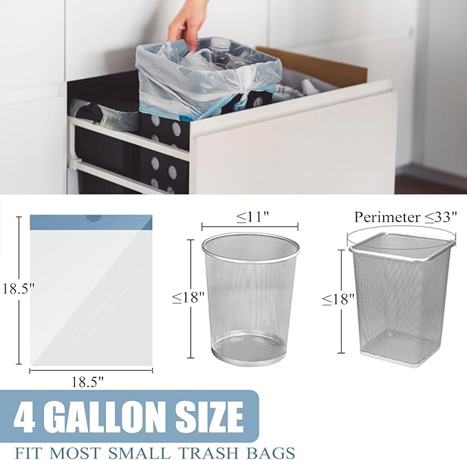 Small Trash Bags 4 Gallon