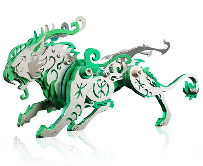 3D Metal Puzzles,3D Metal Puzzle for Adults,Mechanical Model Kit Green Bi an,Steel 3D Puzzles Stainless Steel Ornaments for Adults Home Decor Art Craft Gifts Toys.