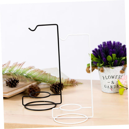 HAKIDZEL 5pcs Micro-Landscape Hydroponics Display Stand Glass Iron Plant Hanger Indoor Terrarium Decor