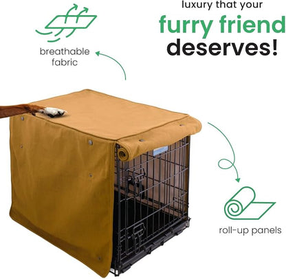 Molly Mutt Fast Car Dog Crate Cover, GOTS-Certified 100% Organic Cotton Canvas Cover for Dog or Puppy Kennel and Cage, Washable, Free of Harmful Chemicals, Small, Fits 24"x18"x21" Crate