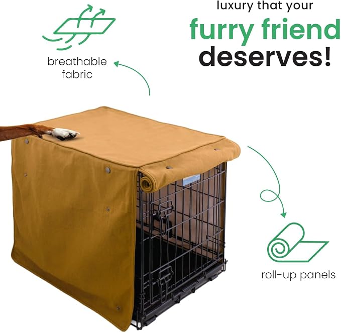Molly Mutt Fast Car Dog Crate Cover, GOTS-Certified 100% Organic Cotton Canvas Cover for Dog or Puppy Kennel and Cage, Washable, Free of Harmful Chemicals, X-Large, Fits 42"x28"x31" Crate