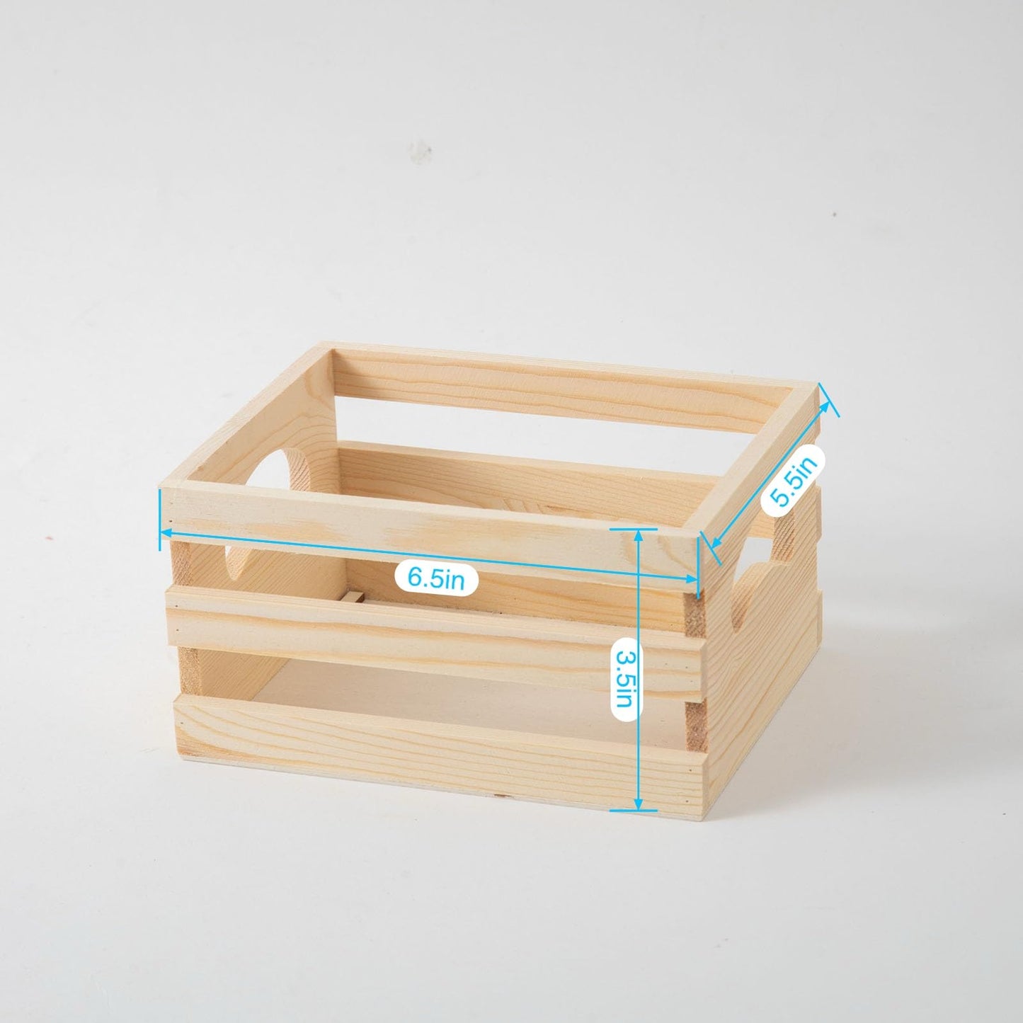 Xhqsulsclac Set of 3 Rustic Wooden Nesting Crates with Handles, Decorative Wood Crates, Crate Box Wooden Storage Box for Kitchen, Office, Bedroom, Closet, Rustic Country Decor