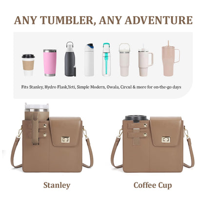 Stanley Purse Cup Holder Bag- Outdoor Portable Crossbody Bag for Stanley Cup Tumbler Purse