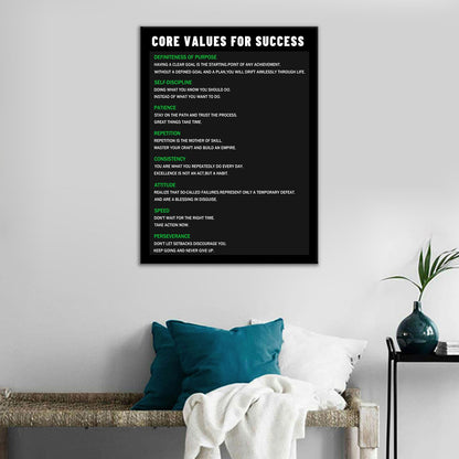 Inspirational Canvas Wall Art Motivational Success Entrepreneur Quotes Poster Print Positive Theme Picture Painting Artwork for Office Gym Classroom Stretched And Framed [18" W x 24" H]