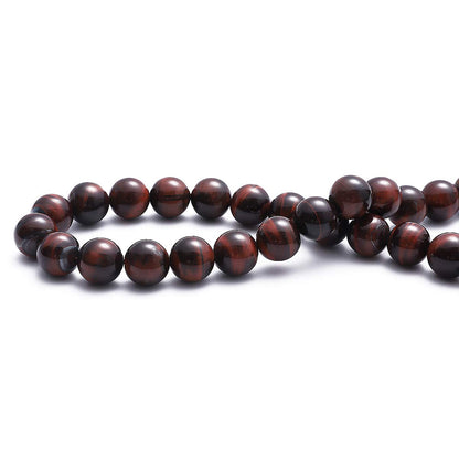 BEADIA Natural Red Tiger Eye Stone Round Loose Semi Gemstone Beads for Jewelry Making 6MM 61PCS