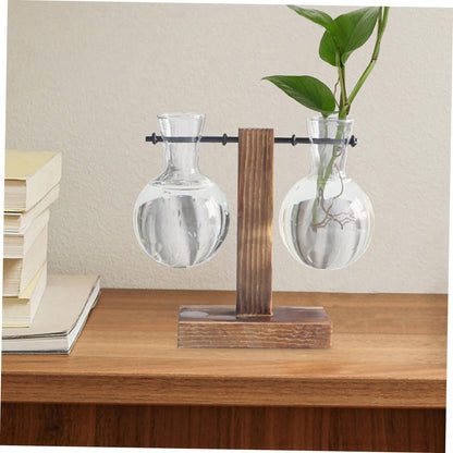 BESTOYARD 3pcs Hydroponic Propagation Vase Clear Glass Terrariums Stand for Plant Displays for Home Decor and Floral Arrangements