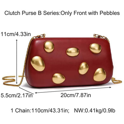 louceko PU Leather Handbag Detachable Chain Crossbody Shoulder Evening Bag Clutch Purse for Women Formal Wedding Party Prom, Black, 2509B
