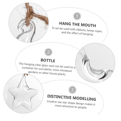 LIOOBO Terrarium Star Vase Elegant Hanging Planter for Home Office for Plant Lovers