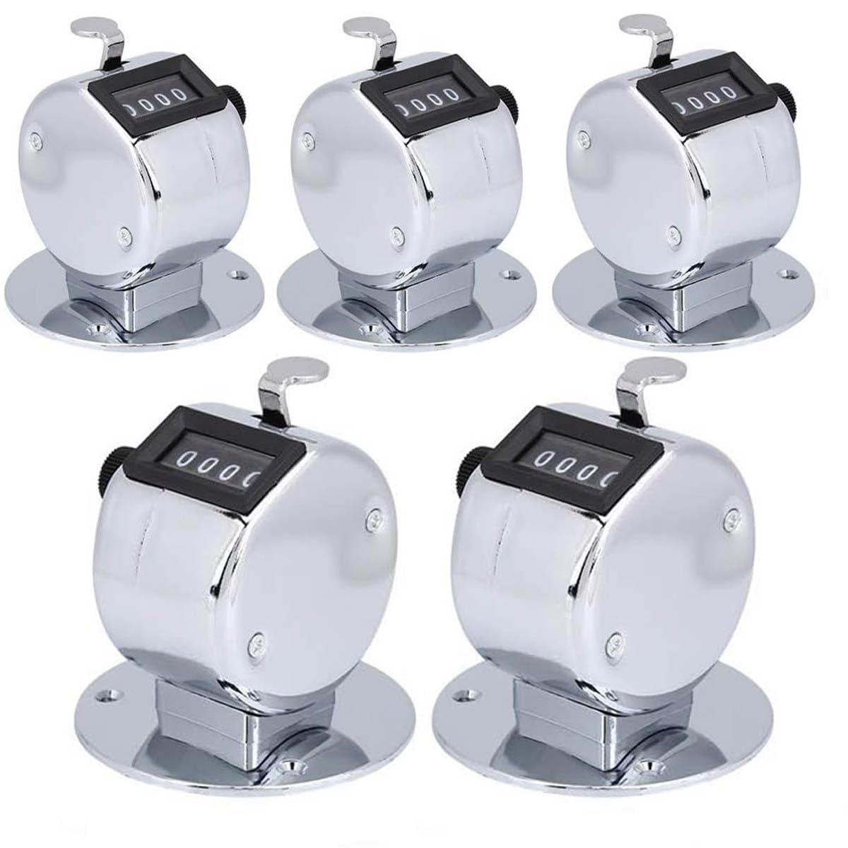 KooingTech 5 Pack Number Counter, Mechanical Counter, 4 Digit with Counter Clicker, Counting Clicker for Golf, Clicker Counter Handheld, Fish Counters for Fishing, Sports (5)