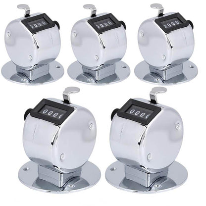 KooingTech 5 Pack Number Counter, Mechanical Counter, 4 Digit with Counter Clicker, Counting Clicker for Golf, Clicker Counter Handheld, Fish Counters for Fishing, Sports (5)