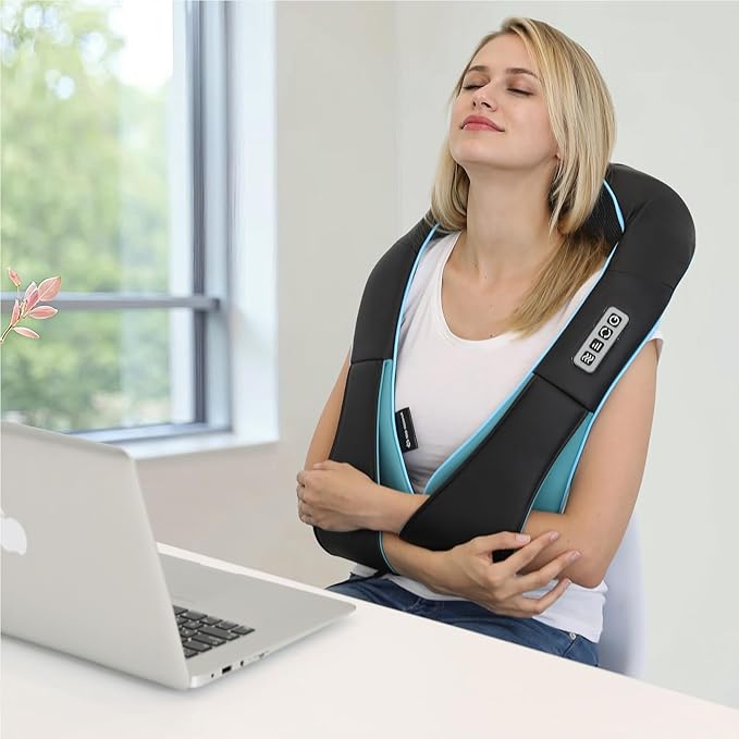 Mo Cuishle Shiatsu Neck Massager for Pain Relief – Deep Kneading Back Shoulder Massage with Heat – Ideal for Valentine’s Day, Christmas, Mother's Day, Father's Day, Gifts for Men Women Mom Dad Her Him