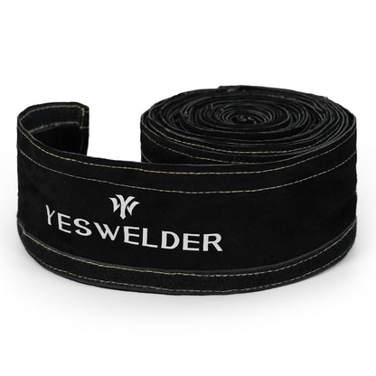 YESWELDER TIG Welding Torch Cable Cover Flame Resistant Leather Black Cover 7.6 Meters(25 Feet Length)