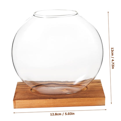 VALICLUD Hydroponic Plant Vase with Retro Base Tabletop Glass Terrarium for Home and Office Decor Chic DIY Decorative Container for Greenery and Floral Arrangements