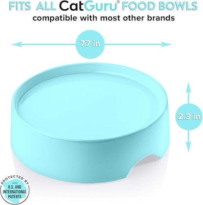 CatGuru Food Table for Cat Bowls, Elevated Feeding Station for Cat Food Bowl, Raised Stand for Pet Food and Water Bowls, Pet Feeder for Indoor Cats, Stress Free Stand for Pet Dishes or Plates (Aruba)