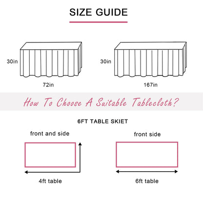 JEVIX Pink Table Skirt 6ft Tutu Table Skirt For Rectangle Table Birthday Party Decorations Baby Shower Girls Parties Cake Dessert Table Decorations Ruffle Table Skirting