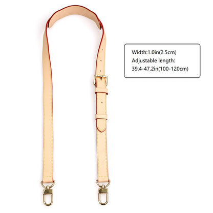 jiesinlov Vachetta Leather Strap Replacement Crossbody Adjustable with Shoulder Strap Pads for SPEEDY 30 35 40,for Keepall travel duffel bags (Apricot 1.0in)