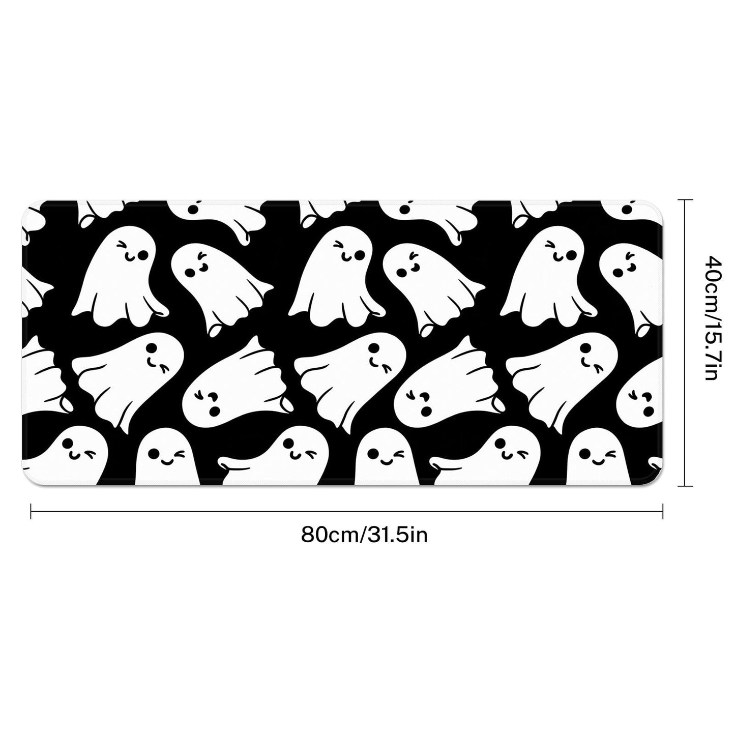 Britown Halloween Autumn Cute Large Mouse Pad for Desk, Fall Ghost Horror Computer Keyboard Mat Non-Slip Rubber Desk Mat Gaming Mousepad for Home Office Game, 31.5 x 15.7 Inch