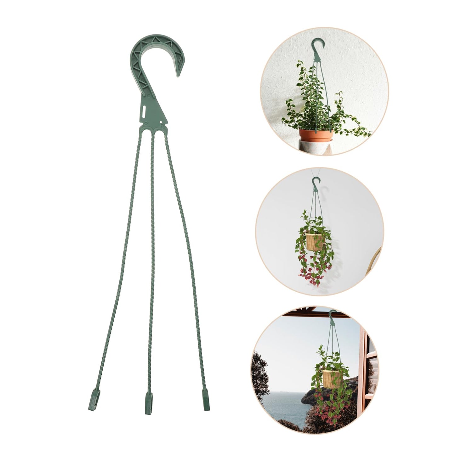 Mikikit 5pcs Hanging Flower Pot Hooks Lightweight Planter Hanger for Garden Home Use for Shelves Balconies and Terraces Versatile Plant Holder for Indoor and Outdoor Decor