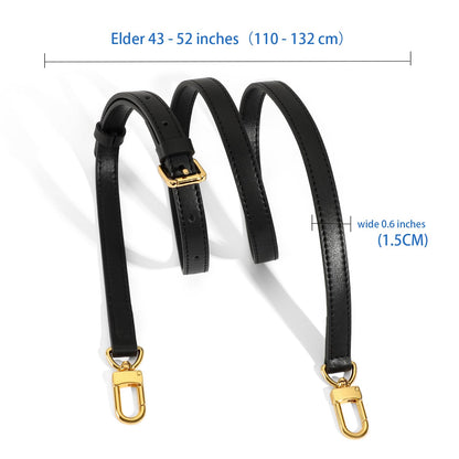 BEUDW Leather Adjustable Shoulder Strap, Used For Replacing Leather Shoulder Strap, Suitable For Handbag Shoulder Strap (width: 0.6in-Black)