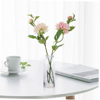 ABOOFAN Glass Vase for Hydroponics Plants Small Mouth Desktop Planter Terrarium for Home Decoration Smooth Transparent Floral Arrangement Container Gift Ready Decorative Propagation