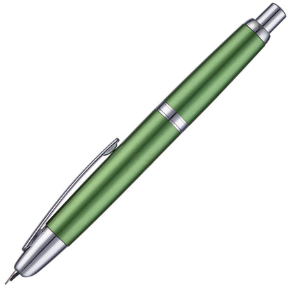 Jinhao 10 Press Fountain Pen with Box, Sea Pine Green Retractable Extra Fine Nib with Ink Converter Set (Silver Clip)