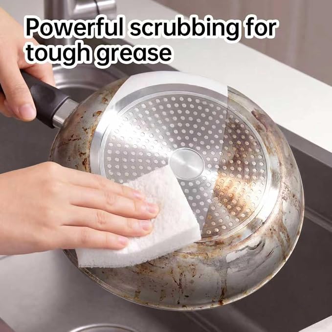 JOYMOOP Textured Clean Sponges, Dual-Sided Non-Scratch Soft Scrub Dish Sponge, Safe for Non-Stick Cookware, Kitchen and Household Cleaning, 36 Pack [Grey & White]