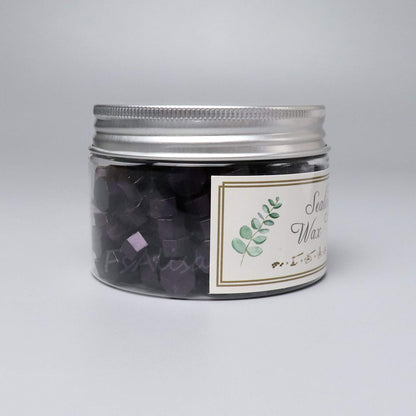 FsAlisa Wax Seal Beads 200pcs Octagon Wax Sealing Beads for Wax Stamp Sealing Perfect for Embellishment of Wedding Invitations, Christmas Cards, Envelopes, Wine Packages (Dark Purple)