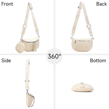 GAEKEAO Crossbody Bag for Women Bum Bag Belt Purse Spacious Handbags Vegan Leather Fanny Packs With Shoulder Strap