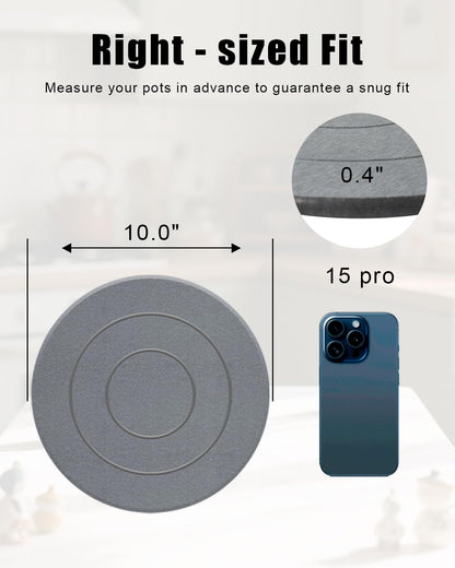 TBEECOZY Diatomaceous Earth Plant Saucer Instant Dry, 2 Pack 10 inch Super Absorbent Plant Trays for Pots, Plant Water Catcher Tray, Plant Drip & Drainage Tray for Indoor, Gray