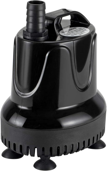 hygger 660 GPH Quick Water Change Aquarium Pump Submersible Fountain Water Pump Fish Tank Pond Drain Transfer Pump with 3 Adaptors