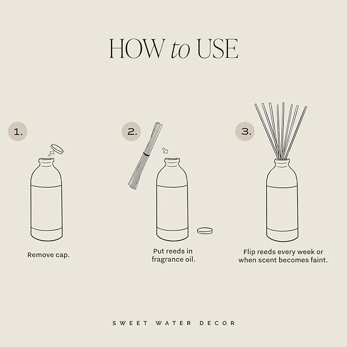 Sweet Water Decor Be Still & Know Clear Reed Diffuser Set – Aromatherapy Home Fragrance with Sea Salt, Jasmine, Cream & Wood Notes – Long-Lasting Scent for Bedroom & Bathroom – Lasts Up to 4 Months