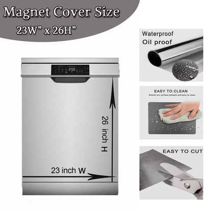 Generic Halloween Dishwasher Magnet Cover, Fall Pumpkins Black Cat Bats Kitchen Decor Refrigerator Magnetic Panel Decals, Autumn Maple Leaves Stickers Home Appliances Holiday Decoration 23x26