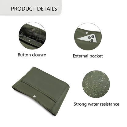 YONEBN waterproof Storage Bag Lightweight Large Capacity nylon Bag Inner Bag Handbag Organizer (Nylon/Army Green)