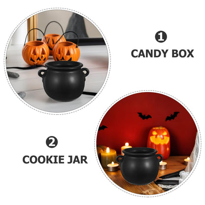 Cabilock Ceramic Witch Cauldron Bowl Halloween Candy Bucket for Treats Snack Serving Tray Decorative Dish for Parties and Festivities