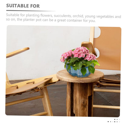 BCOATH Ceramic Succulent Pot Planter with Drainage Orchid Planting Container for Indoor and Outdoor Use for Succulent and Orchid Plants Durable Ceramic Design