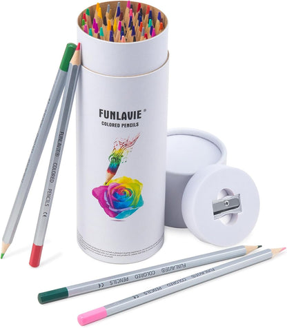 48 Colored Pencils for Adult Coloring Books,Soft Core Coloring Set,Premium Professional Drawing Pencils for sketching & Painting, Art Supplies for Artists,Oil-Based with Sharpener