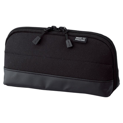 LIHIT LAB Pen Case (Pencil Case), Water & Stain Repellent, 8" x 4'', Black (A7688-24)