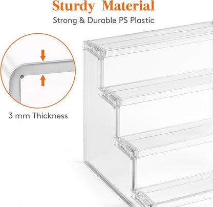 Lifewit Perfume Organizer, Bedroom Decor, Cologne Cupcake Stand, Tool-Free Assembly, Makeup Display Shelf for Vanity Bathroom Counter Storage, Clear, 23 cm/9", 1 Pcs