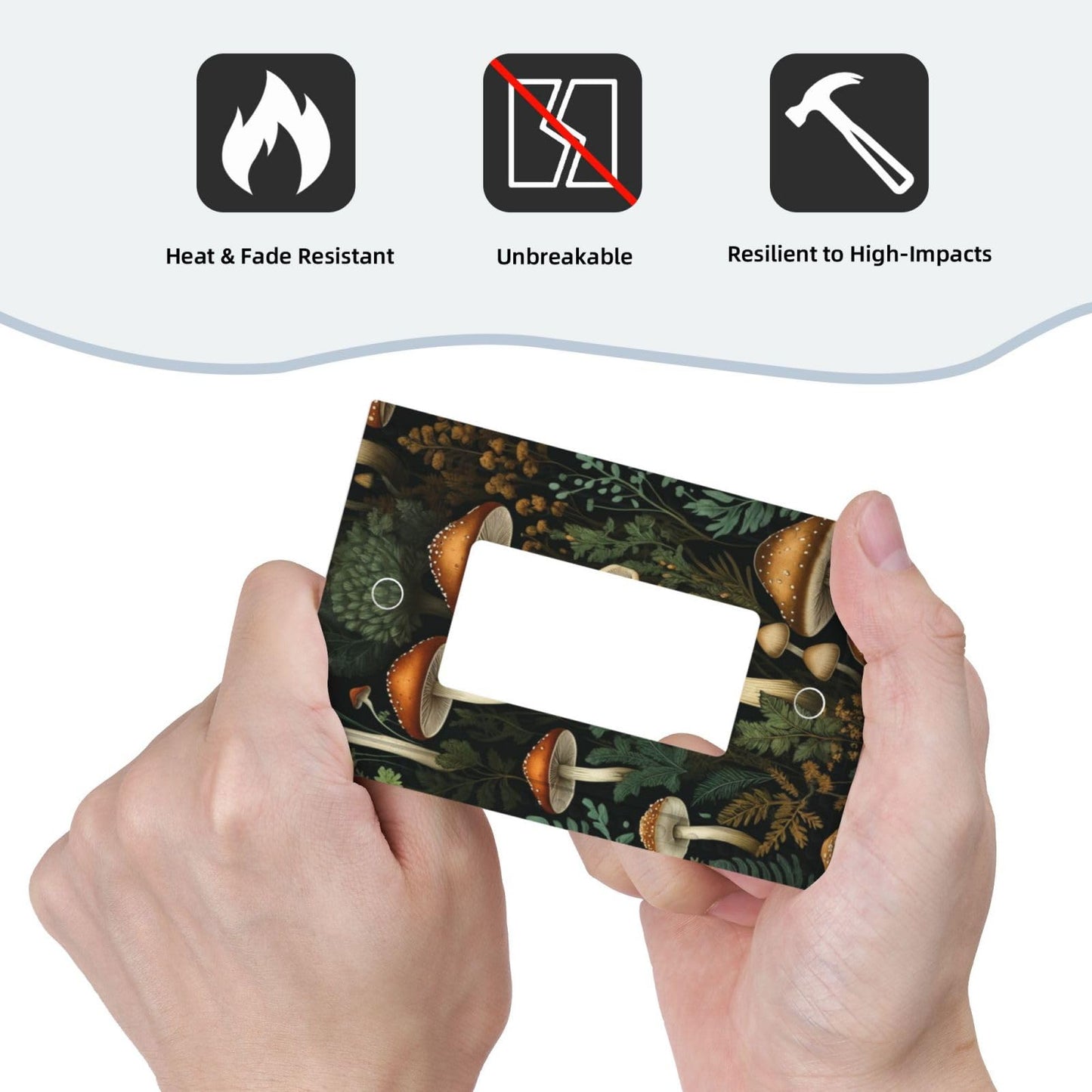 PPZCXWP Vintage Dark Forest Mushroom Toggle Switch Plate Cover