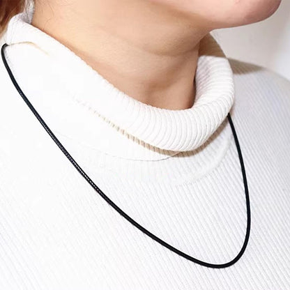PDTJMTG Leather Necklace Cord 2MM 3MM Leather Chain with Sterling Silver Clasp 18, 20, 22, 24, 26 Inches (18 inches, 2mm)